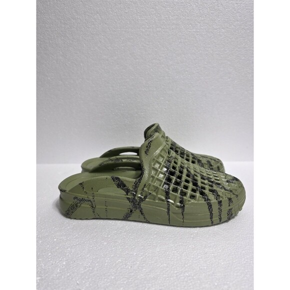 New [MALBON X LUSSO] Scenario Slide Malbon Bamboo Militia Green Oynx Mens Size 8 main image 2